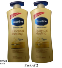 2X Vaseline Intenso Cuidado Esencial Curación Cuerpo Loción 600ml Cada (Pack 2)