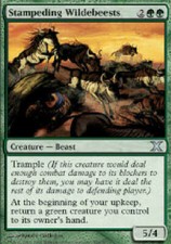 4 Stampeding Wildebeests - LP - 10th Edition - mtg - x4 4x