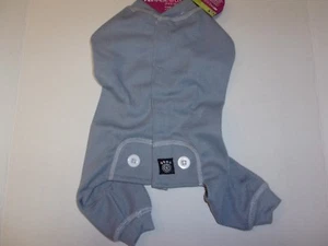 Grey Blue Dog Thermal Pajamas XS S XL new puppy pet Petrageous winter Pjs - Picture 1 of 2