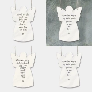 East Of India Angels Porcelain Guardian Wherever You Go Friends Are Like Plaque - Picture 1 of 9