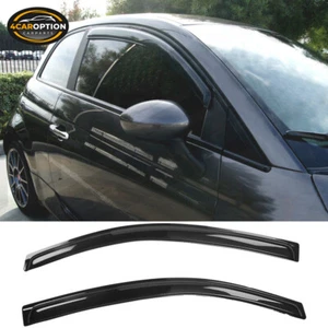 Fits 12-19 Fiat 500 Side Window Visors Sun Rain Vent Guard Shield - Picture 1 of 6