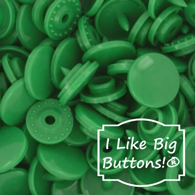 KAM Plastic Snaps: B51 Kelly Green-Size 20/T5-No Sew Snap Buttons DIY Crafts Sew - Image 1 of 4
