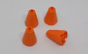 4x Lego® Konus Kegel 3942 Noppe offen 2x2x2 orange offen Cone - Picture 1 of 2