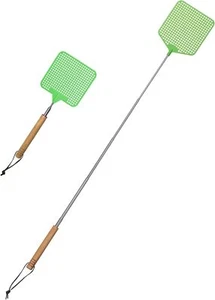 11-18'' Telescopic Fly Swatter,Extendable Metal Handle,Durable Plastic Swat Head - Picture 1 of 3