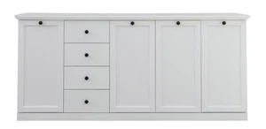 Sideboard groß Landhaus Kommode mit Schubladen Anrichte Highboard weiß 195 cm - Bild 1 von 4
