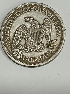 1843-P Seated Half Dollar Choice  Superb Eye Appeal Strong Strike edge nicks - Picture 1 of 2