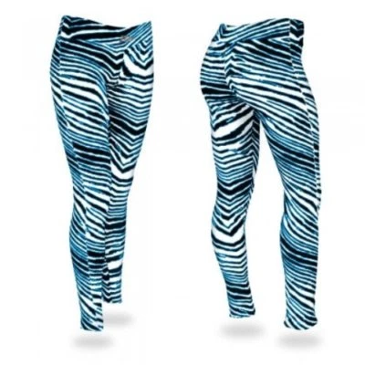 Pantalones Leggings Zubaz Para Mujer Negros/Azules Carolina Panthers Ind Colts Titans Lions Foto 1 de 4