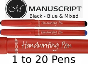 Manuscript Handwriting Pen Blue Black Mix Ink School KS2 - Same as Berol - Picture 1 of 10