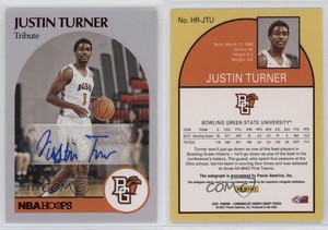 2021-22 Panini Chronicles Draft Picks Hoops Retro Red /99 Justin Turner Auto