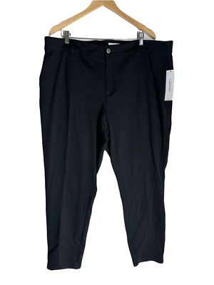 NWT Calvin Klein Womens Pants Stretchy Soft Rayon Blend Black Size 22W MSRP $99 - Image 1 of 4