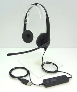 Jabra BiZ 1100 Duo USB Over-The-Head PC Headset 1159-0158 new for WORK FROM HOME - Picture 1 of 2