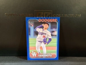 2024 Topps Yoshinobu Yamamoto Royal Blue Rookie RC #553 Dodgers - Picture 1 of 2