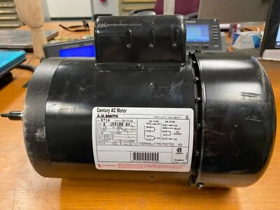 👀 NEW CENTURY B714 1 HP POOL / SPA MOTOR 230/115V 3450 RPM G56J FR 8-159188-04 - Image 1 of 4