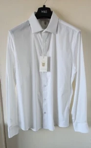 BNWT M&S OFFICIAL TAILOR MADE FOR THE ENGLISH TEAM FA Slim Fit  Shirt - Size L - Picture 1 of 8