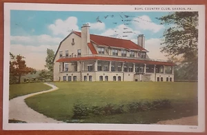 Sharon Pennsylvania Buhl Country Club Vintage Postcard Stamp cent Franklin 1935 - Picture 1 of 10