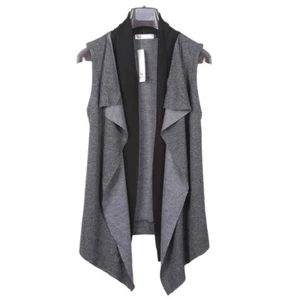 Men Longline Cardigan False Two-piece Vest Gilet Waistcoat Sleeveless Jacket Top - Picture 1 of 14