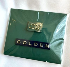 BTS JUNGKOOK GOLDEN BADGE SET Japan Official shop ARMY K-pop Logo USED/MINT - Picture 1 of 9