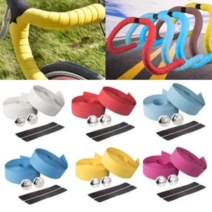 Handle Bar Tape Road Bike Drop Bar Tapes for Fixie with Bar Plug Camouflage - Picture 1 of 26