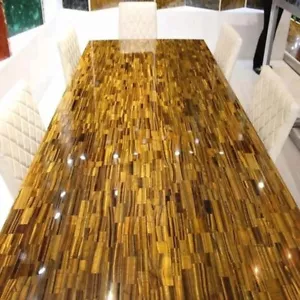 Amazing Tiger Eye Coffee Table, Tiger Eye Countertop Stone Slab Table Top Decor - Picture 1 of 5