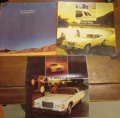 Ford Thunderbird 1976 Salesman Showroom folleto publicidad - LTD y Elite lote 3 Foto 1 de 4