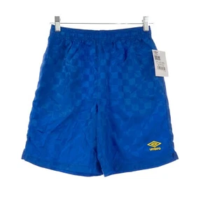 Umbro Blue Soccer Shorts Boys Large 12/14 Pull On Drawstring - Picture 1 of 11