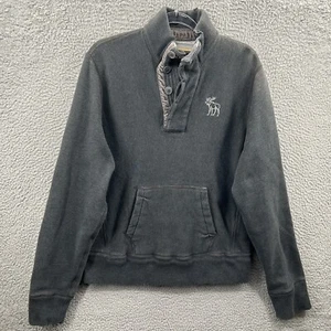 Vintage Abercrombie Fitch Sweatshirt Herren Large grau Ezra Fitch Pullover distressed - Bild 1 von 14