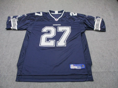 Eddie George Jersey Mens Extra Large Blue Football Dallas Cowboys Reebok NFL Cover