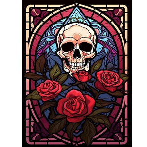 Skull Diamond Painting Kits for Beginner - 5D Skull Diamond Art Kits for Adults, - Picture 1 of 12