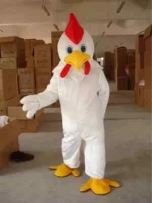 成人万圣节白色鸡公鸡吉祥物服装花式礼服派对服装 — 第 1/3 张图片