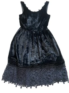 Manoush Velvet Dress Small Dark Academia Whimsy Goth Fairy Goth - Picture 1 of 8
