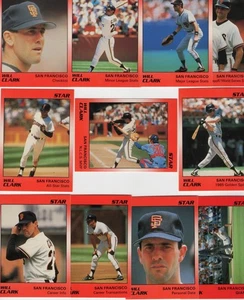 Will Clark 1990 Star Baseball 11 Card Set NrmtMt San Fransico Giants Orange Set - Picture 1 of 2