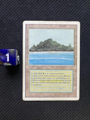 Tropical Island – Revised Edition – Dual Land – Vintage MTG – LP – 1994 - Image 1 of 2