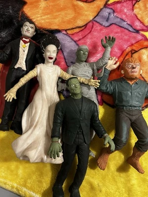 Lote de 5 figuras clásicas de monstruos de goma Imperial Toys Universal Studios 2005 Foto 1 de 4