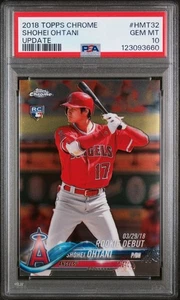 2018 Topps Chrome Update HMT32 Shohei Ohtani PSA 10 GEM MINT - Picture 1 of 2