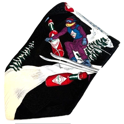 复古 Tabasco 领带滑雪滑雪冬季运动自由式独特吸引眼球 — 第 1/4 张图片