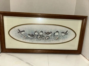 Vtg. Birds On A Limb By Margie Morrow From 1983 Professionally Wood Framed - Picture 1 of 6