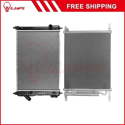 Kit de refrigeración de radiador y condensador de CA de aluminio para Chevrolet Aveo 2009-2011 1,6 L Foto 1 de 4