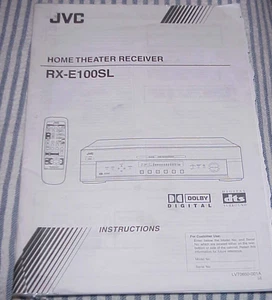 USER MANUAL For JVC RX-E100SL - Home Theater Receiver - Picture 1 of 1