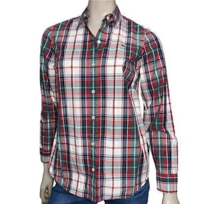 Camisa a Cuadros Vineyard Vines Blanca Roja Verde Azul Para Mujer Talla 0 - Imagen 1 de 6