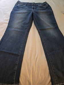 Pantalones de mezclilla para mujer talla 18 Sl8m Boot Earl bolsillos con solapa detalles de estrás usados en excelente estado - Imagen 1 de 12