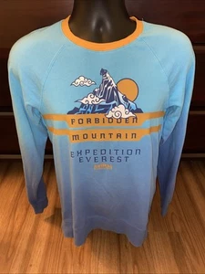 Disney Sweater Adult Small Blue Expedition Everest Animal Kingdom Forbidden - Picture 1 of 6