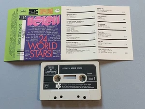 LISTEN ! 24 WORLD STARS " Sampler ", MC tape Kassette - Picture 1 of 2