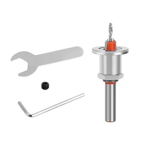 8mm Round Shank Countersink Drill Bit Set Adjustable Woodworking Cutter - Picture 1 of 23