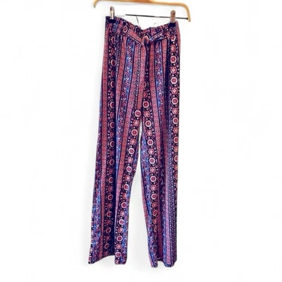 ¡ENVÍO GRATUITO! Pantalones para mujer XS boho de pierna ancha estampados por Joe B Benbasset  Foto 1 de 4