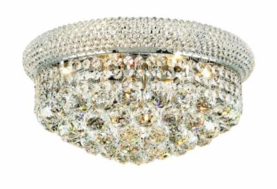 Elegant Lighting V1800F16/RC Primo 8 Light 16"W Flush Mount - Chrome - Image 1 of 4