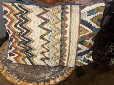 World Market Multicolored Embroidered Lumbar Pillow - Image 1 of 2