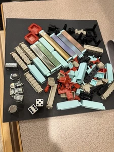 Monopoly City Replacement 6 Tokens, Dice, Houses. Pieces - Picture 1 of 7