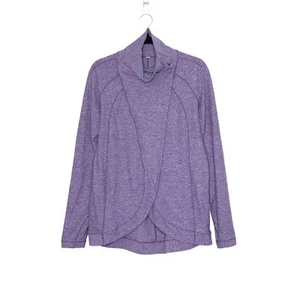 LULULEMON Rulu Rally Wrap Heathered Graphite Purple Sweatshirt Active Women's 8 - Picture 1 of 15