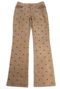 Pantalones de pana vintage Lilly Pulitzer para mujer talla 2 ins 32 marrón Scottie Dog - Imagen 1 de 18