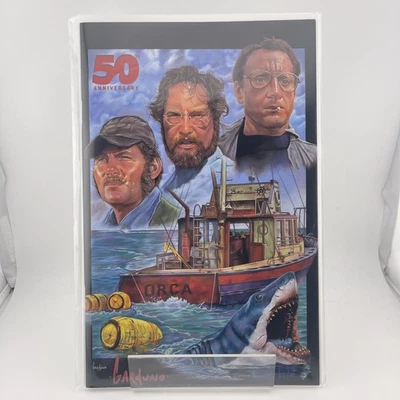 Jaws 50th Anniversary Signed By Victor Garduno Virgin Cover LTD 500 NM